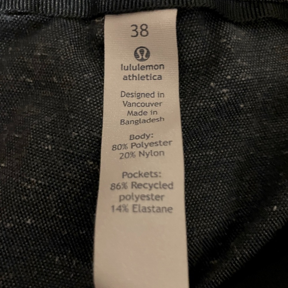 Lululemon grayish shorts size 38 men’s wear